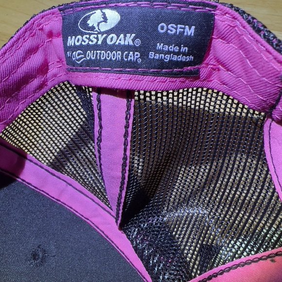 Mossy Oak Ladies Camo Pink Logo Adjustable Mesh Back Baseball Hat Cap -NWT‎ - Picture 2 of 6